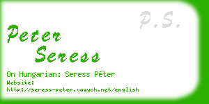 peter seress business card